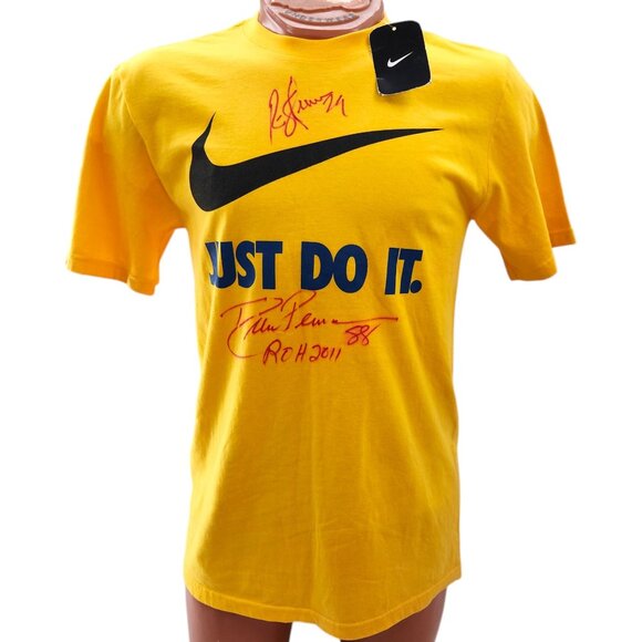 Nike "Just Do It" Autographed T-Shirt "DREW PEARSON 88 ROH" Men's M - Picture 1 of 6